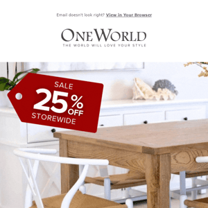 Transfrom Your Dining Experience: Save 25% Storewide