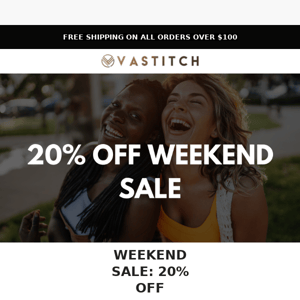 Don't miss our huge weekend sitewide sale!