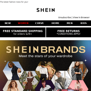 SHEIN Brands | Meet the stars of your wardrobe