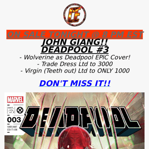 TONIGHT @ 8 PM EST!  WOLVERINE/DEADPOOL COSPLAY EXCLUSIVE by JOHN GIANG!