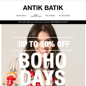 BOHO DAYS | Always up to 50% off