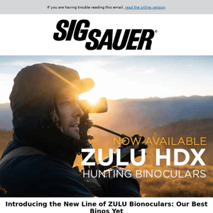 New ZULU HDX Hunting Binoculars