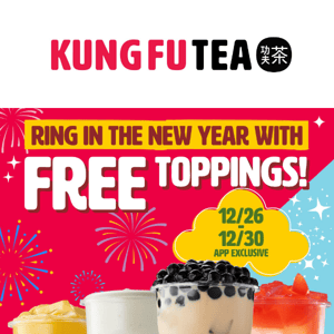 Get A Free Topping Before The Countdown!