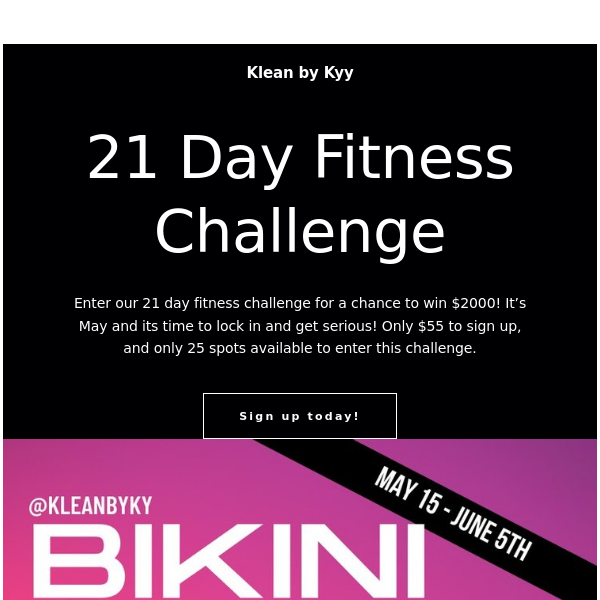 21 Day fitness challenge is here! Mayweather is here!