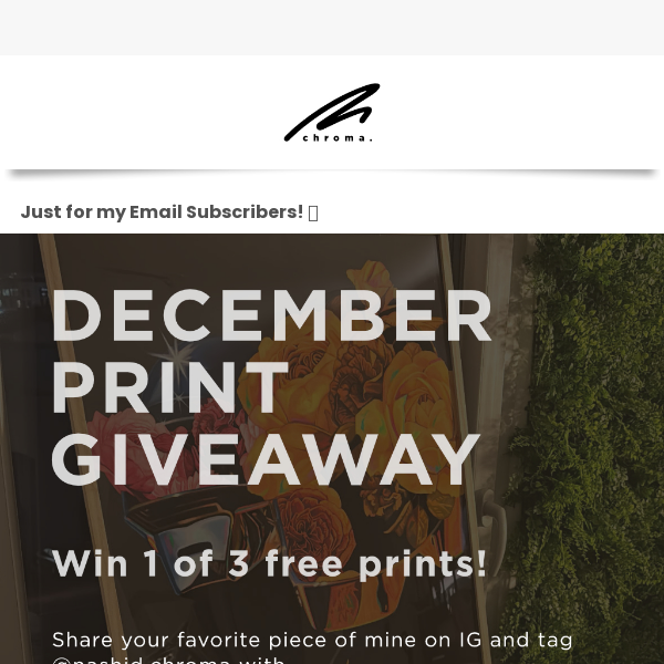 December Print Giveaway ✨