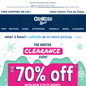 ICYMI: Up to 70% off winter clearance (with NEW styles just added!)