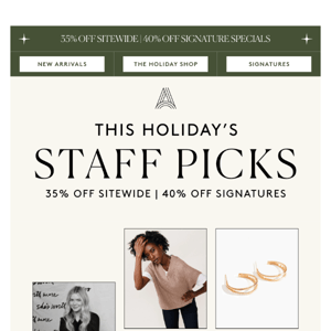 Staff Picks: Holiday Edition 🎄