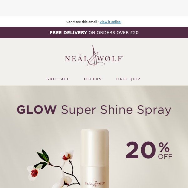 Grab 20% Off on Best-Seller at Neal & Wolf Now!