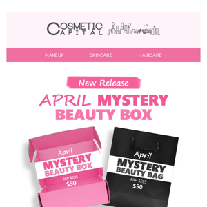 Your April mystery beauty box is here! ❤️