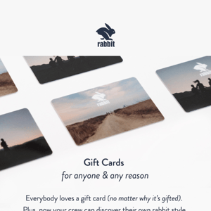 Everybody loves a rabbit gift card.