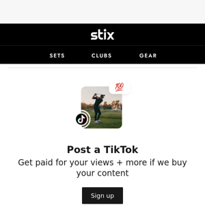 Get cash for a Stix TikTok post