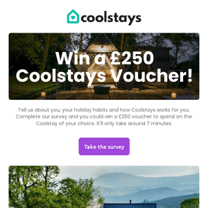Win a £250 Coolstays voucher!