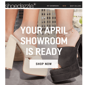ShoeDazzle, Your New April Showroom Is Ready!