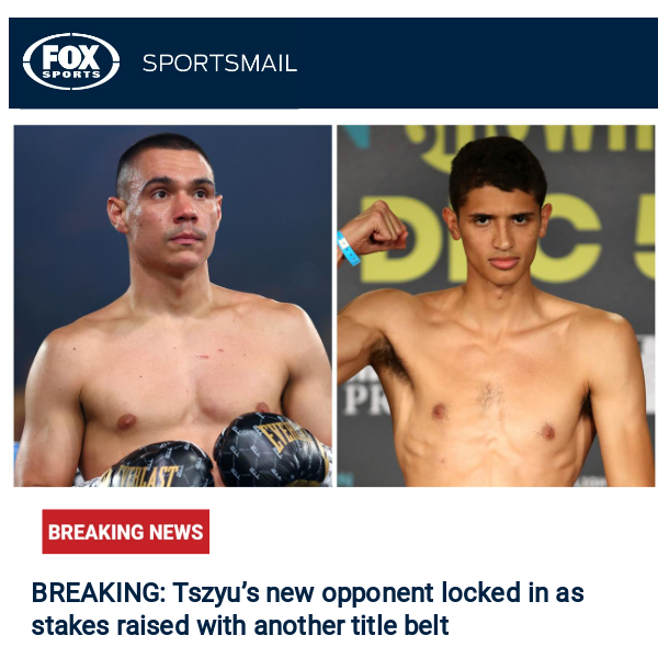 🚨 BREAKING 🚨 New Tszyu opponent confirmed with two titles on the line