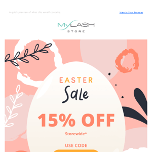 🐰 My Lash Store Australia, don’t miss our EGG-cellent Easter Offers inside….