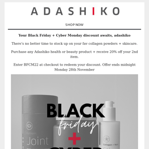 Reveal your buy + save discount, Adashiko