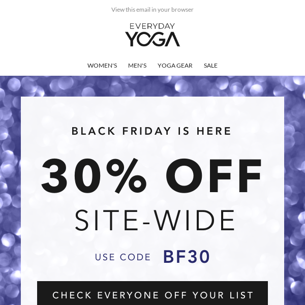 Check Your List with 30% off Site-Wide