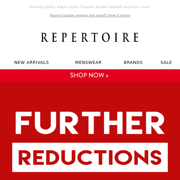 Don't Miss Out On Our FURTHER REDUCTIONS! Up to 70% Off
