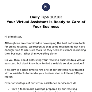 Daily Tips: Your Virtual Assistant is Ready to Care of Your Business