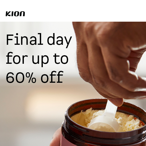 Final day for up to 60% off