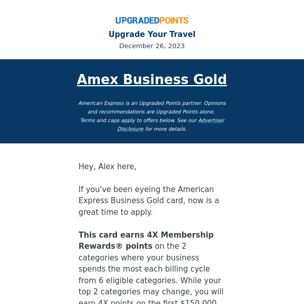 The Amex Business Gold Card's Annual Fee is Increasing (Very Soon!)
