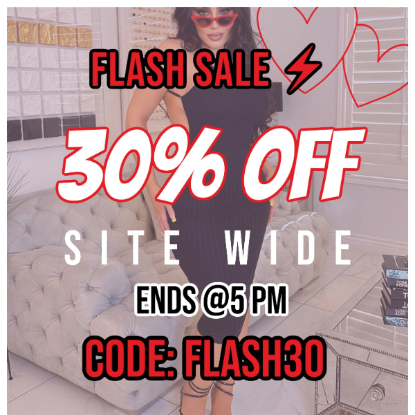 30% OFF SITEWIDE⚡️ENDS @5 PM LOS ANGELES TIME🤯