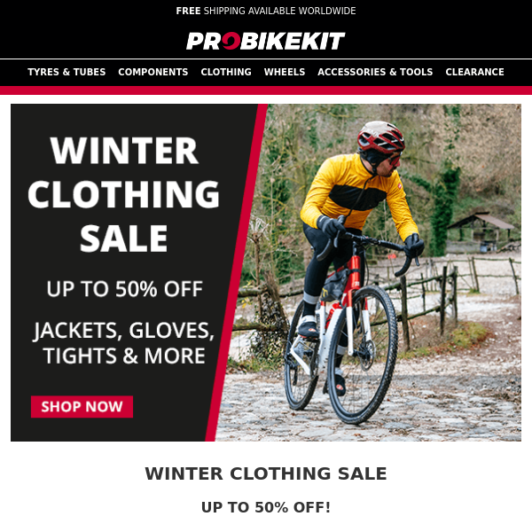 Winter Clothing Sale 🚴‍♂️❄️