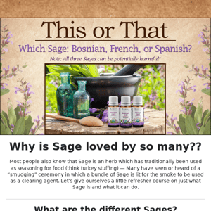 Discover the Rich Diversity of Sage Oils