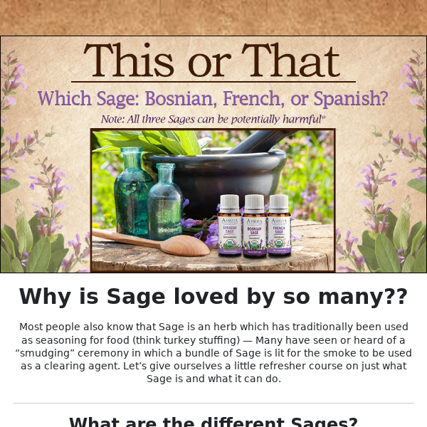 Discover the Rich Diversity of Sage Oils