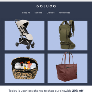 🚨 Final Hours: Get Diaper Bags & More at 20% Off 🚨
