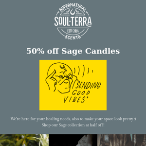 50% off Sage Candles!