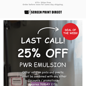 🚨LAST CALL: 25% Off Ecotex® PWR Emulsion