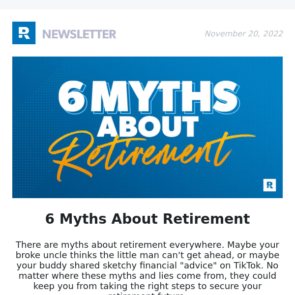 6 Myths About Retirement - Ramsey