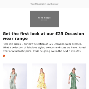 Dress to Impress - Pre Launch of our £25 Occasion Dresses