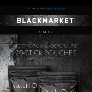 Black Market Labs, AdreNOlyn Pouches are BACK, for next to nothing!