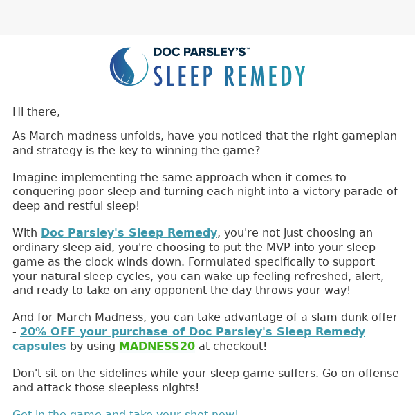 Don't Let Poor Sleep Put You On the Bench!