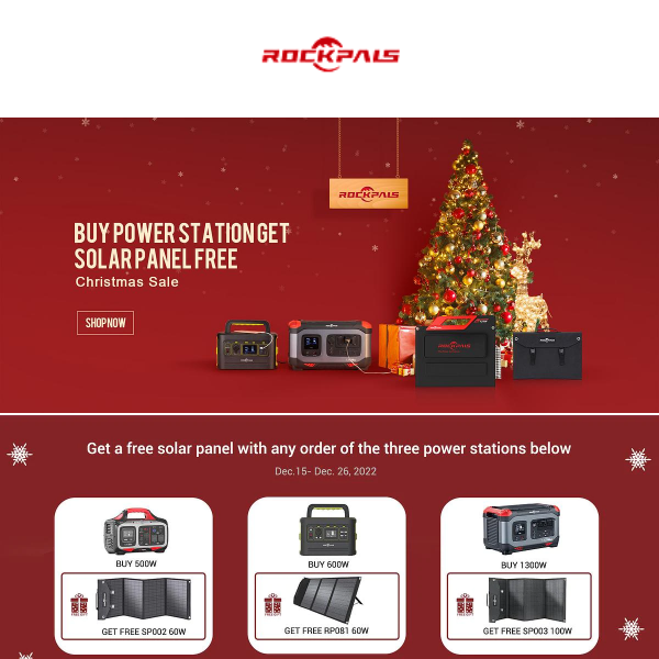 Christmas Sale--Buy A Power Station Get A Solar Panel Free!--Onli the first 50 orders are eligible