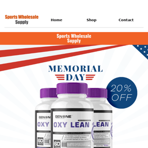 Memorial Day Blowout: Get 20% Off Now!