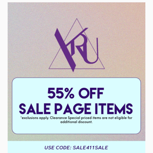 💜 55% Off SALE Page Items! 💜 6PM to Midnight!