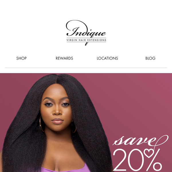 💘 Reminder: 20% off all our fab hair