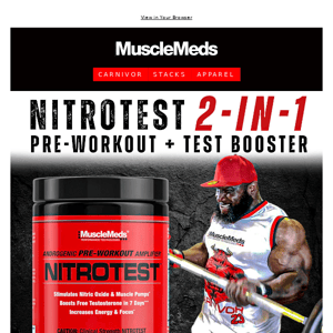 NITROTEST 2-in-1 Pre-Workout 💪 50% Off Sale! 🤑