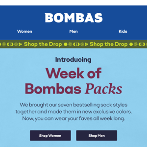 New & Exclusive: Week of Bombas