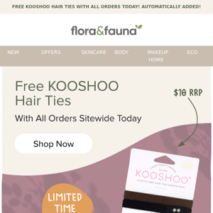 Free Kooshoo Biodegradable Hair Ties 💁