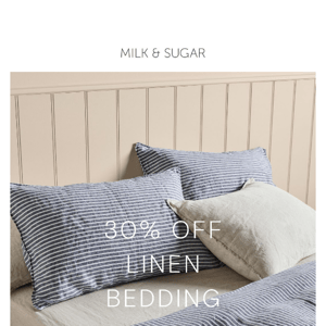 Cozy Up: 30% Off Linen Bedding Ends Sunday