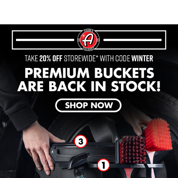 Premium Detailing Buckets Are Back In Stock!