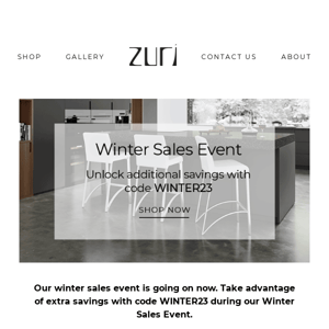 Don’t miss out on extra savings during the Winter Sales Event!