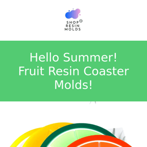 🍋 Hello Summer!! New! Lemon/Lime/Melon Resin Coaster Molds!