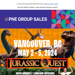 Bring your group to Jurassic Quest - Save on Tickets!