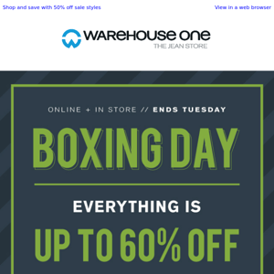 Stock up & SAVE! Our BOXING DAY SALE is ON!