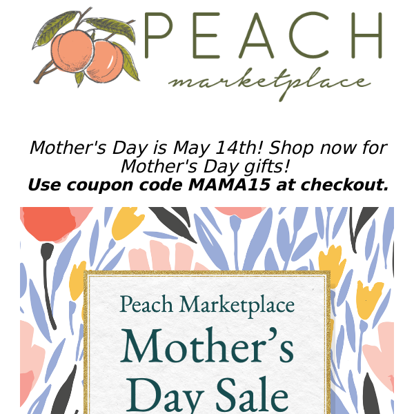 Mother's Day Sale 🌺 15% OFF Right Now!